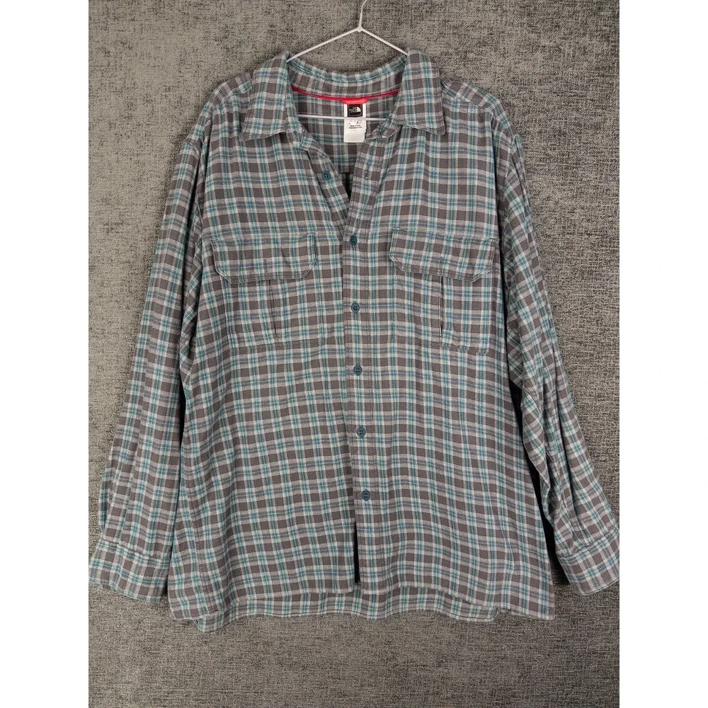 The North Face Shirt Mens L Plaid Outdoor Gorpcore Button Up‎ Cotton Blend